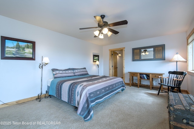 1515 Table Rock Dr, Driggs, ID 83422 - carpeted bedroom featuring baseboards and ceiling fan