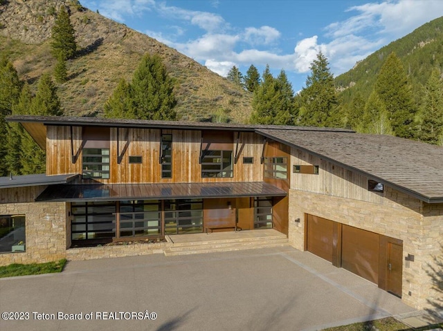 exterior space with a mountain view