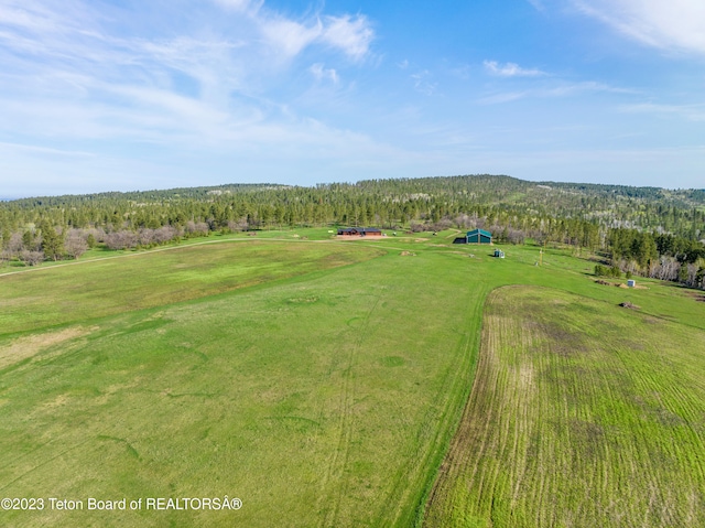 bird's eye view featuring a rural view