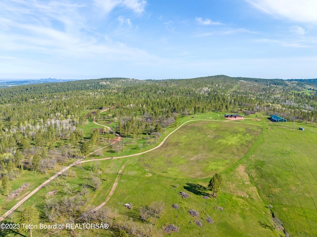 aerial view with a rural view