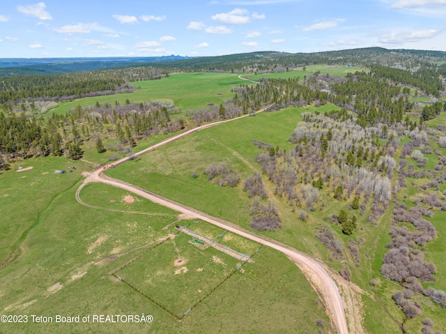 bird's eye view featuring a rural view