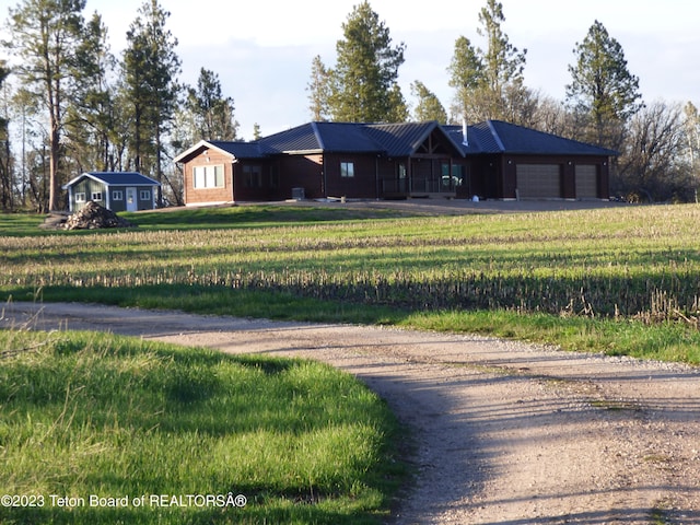 exterior space featuring a front lawn