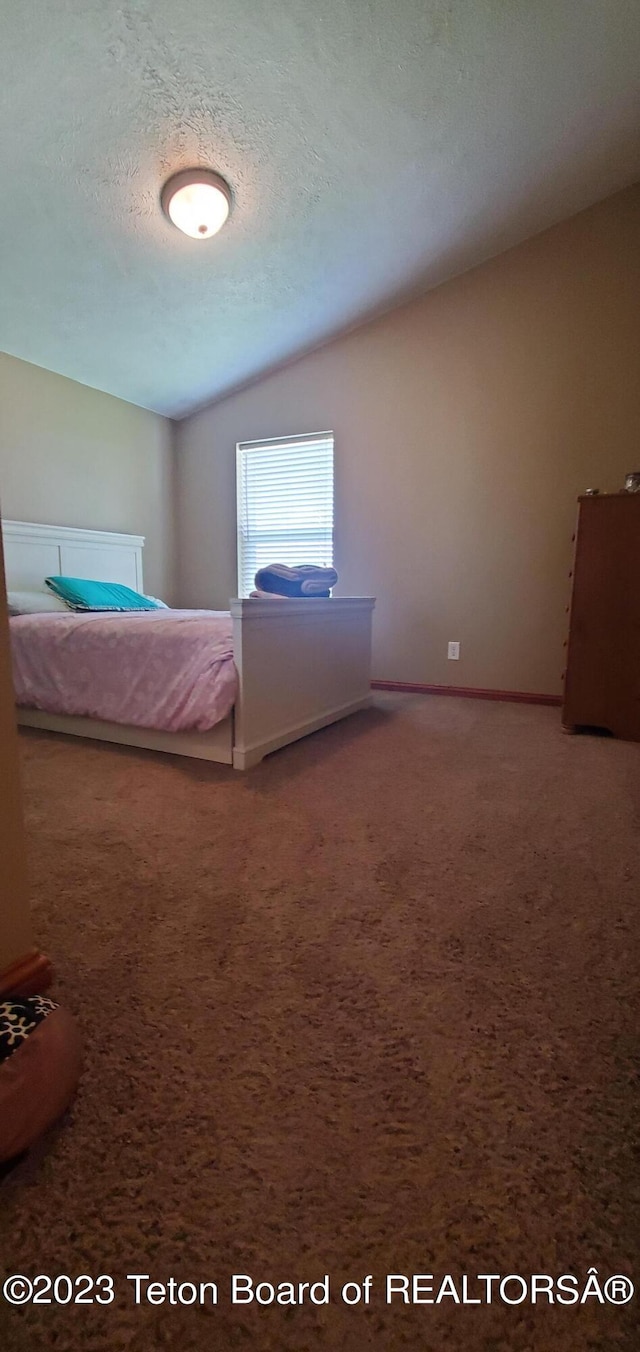 unfurnished bedroom with carpet flooring and a textured ceiling