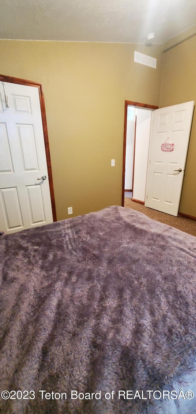 unfurnished bedroom featuring carpet flooring