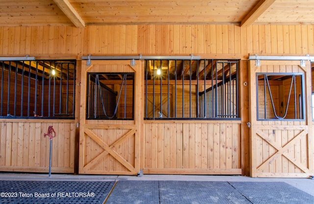 view of horse barn