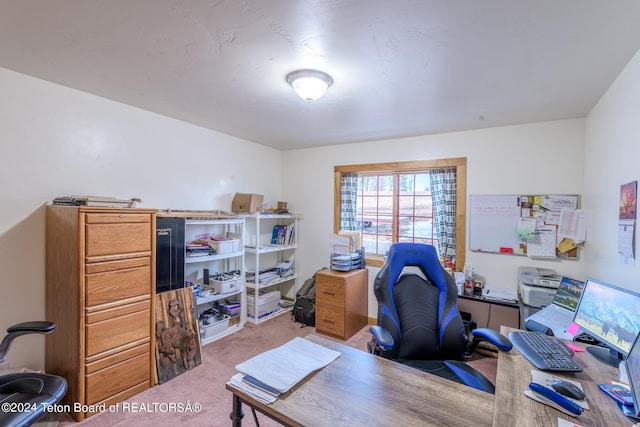 office area with carpet