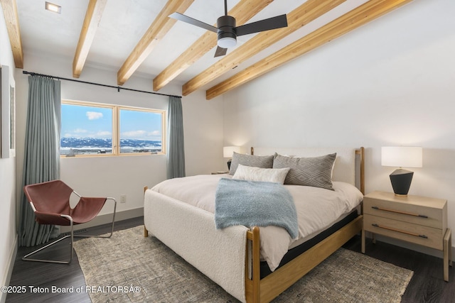 3139 Slinger Ct, Driggs, ID 83422 - bedroom featuring wood finished floors, ceiling fan, and baseboards