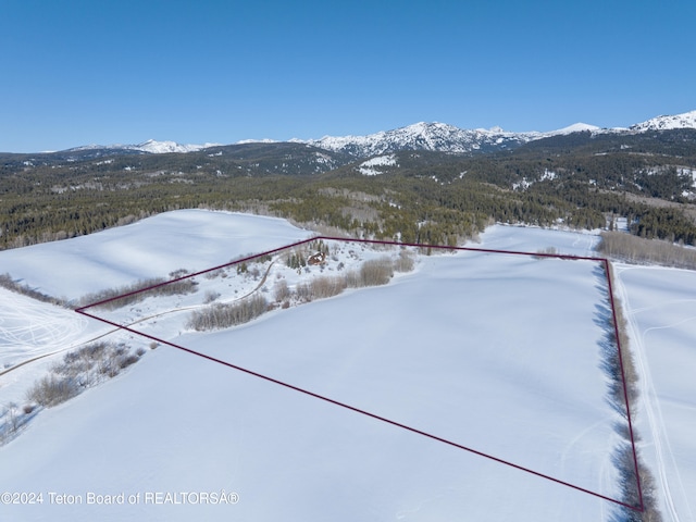 5 W Blair Rd, Alta, WY 83414 - snowy aerial view with a mountain view
