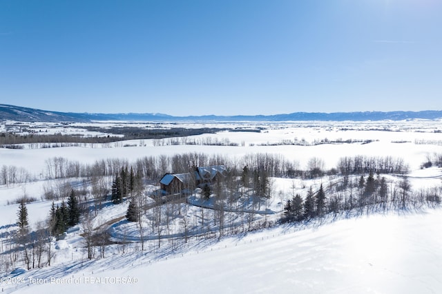 5 W Blair Rd, Alta, WY 83414 - snowy aerial view featuring a mountain view