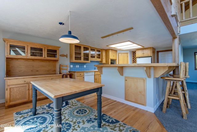 interior space with light hardwood / wood-style flooring