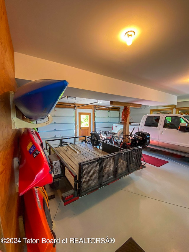 interior space with concrete floors