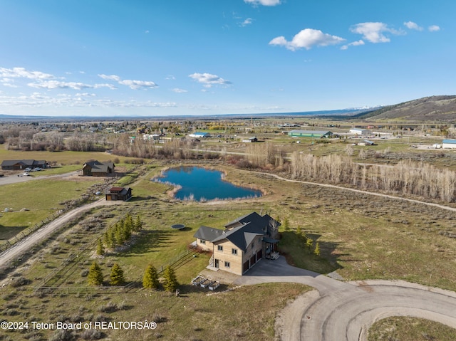 bird's eye view with a rural view