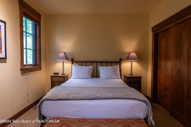 view of carpeted bedroom