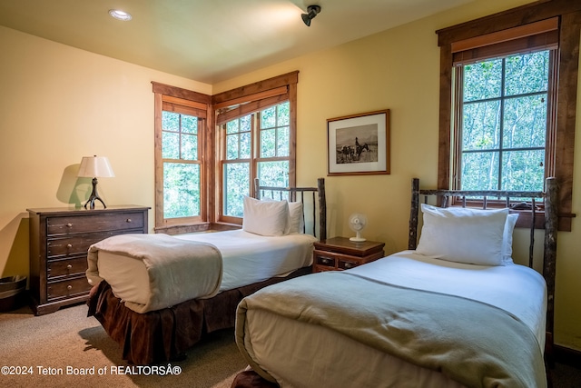 view of carpeted bedroom