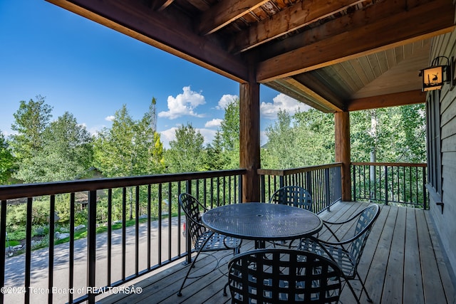 view of wooden deck