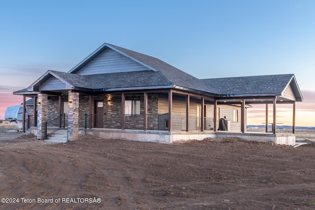 view of front of property with a porch