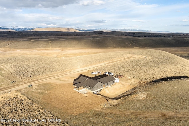 aerial view with a mountain view