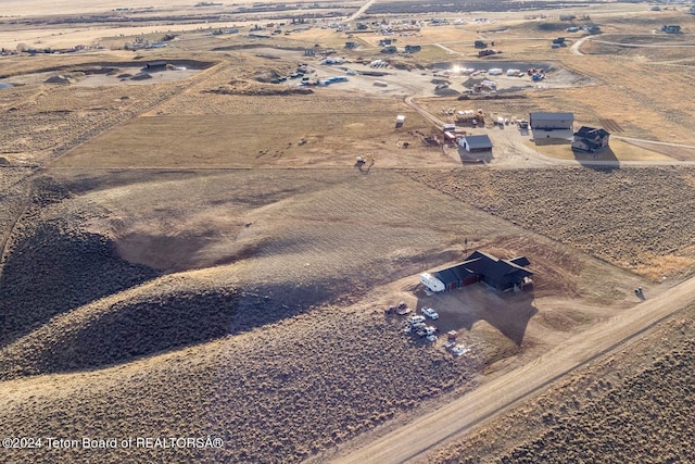 bird's eye view with a rural view