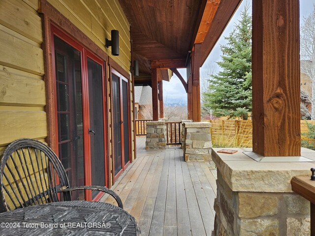 view of wooden terrace