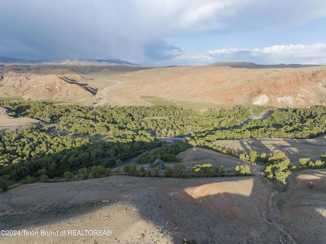 581 E Fork Rd, Dubois, WY 82513 - aerial view of property's location featuring mountains