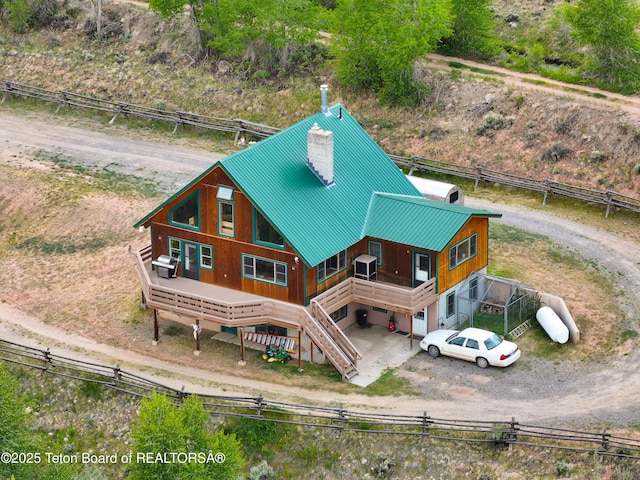 581 E Fork Rd, Dubois, WY 82513 - view from above of property