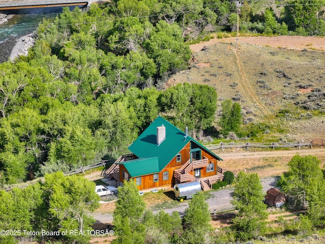 581 E Fork Rd, Dubois, WY 82513 - aerial view of property and surrounding area