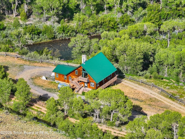 581 E Fork Rd, Dubois, WY 82513 - view from above of property