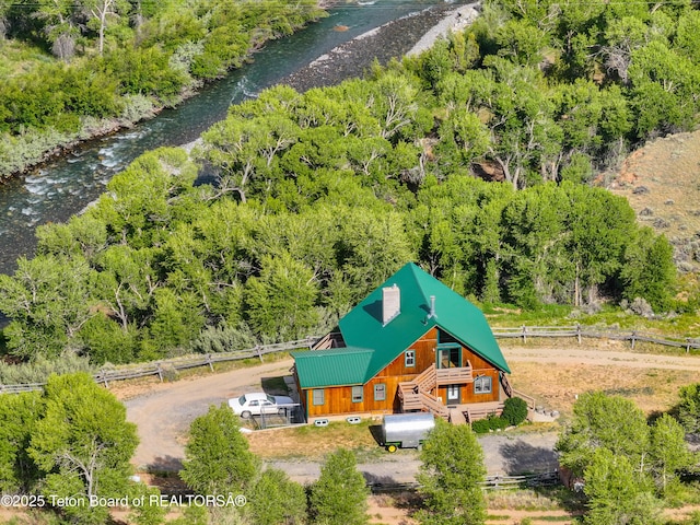 581 E Fork Rd, Dubois, WY 82513 - view from above of property