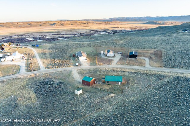 drone / aerial view with a rural view