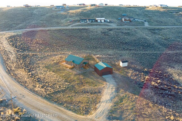 aerial view featuring a rural view