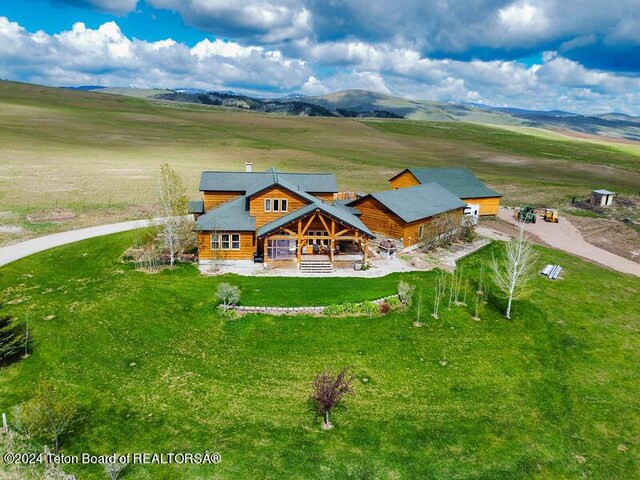 drone / aerial view with a rural view