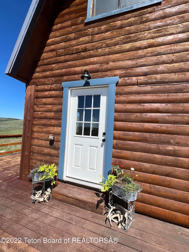 view of doorway to property