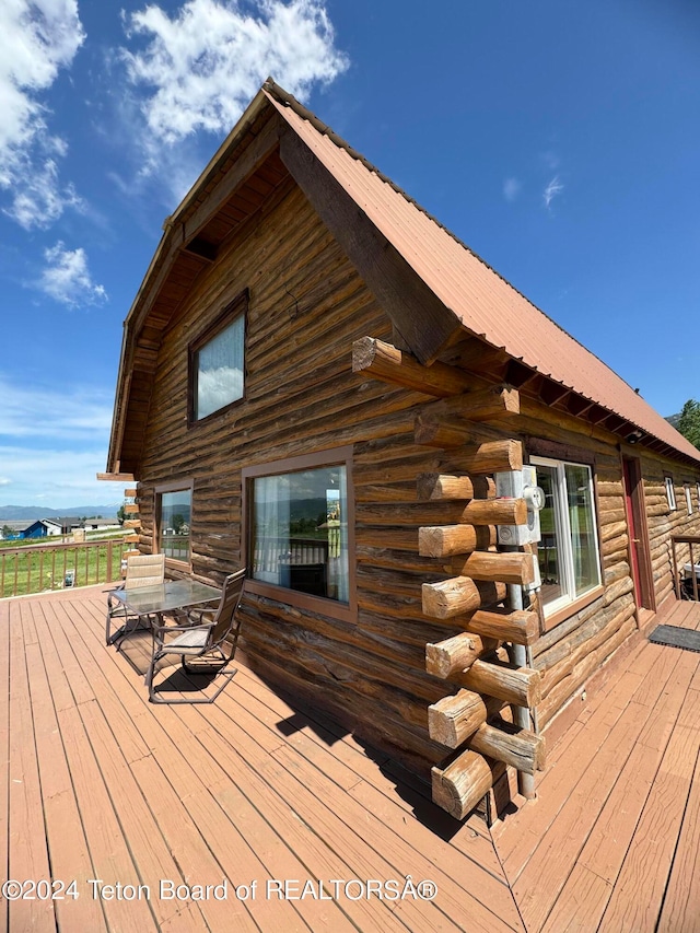 view of wooden terrace