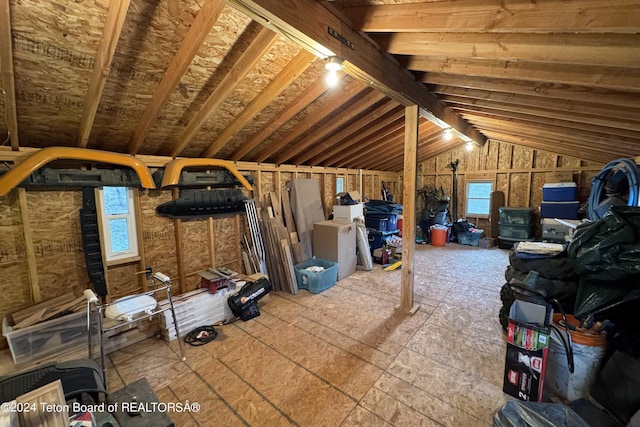 view of attic