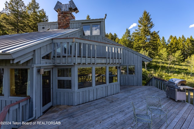 deck with grilling area