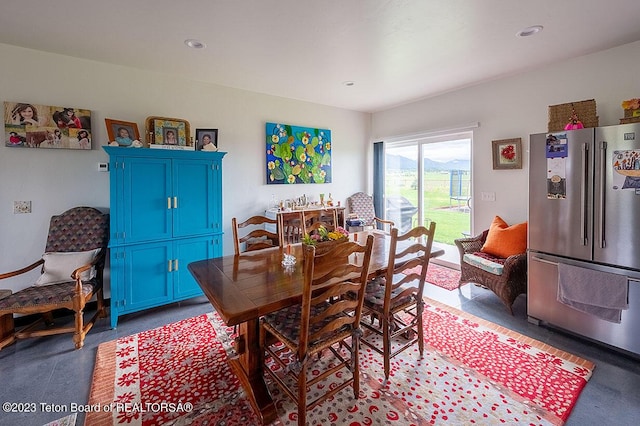 view of dining room