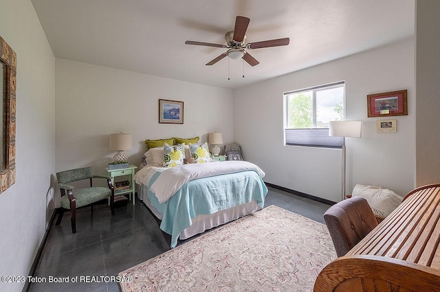 bedroom with ceiling fan