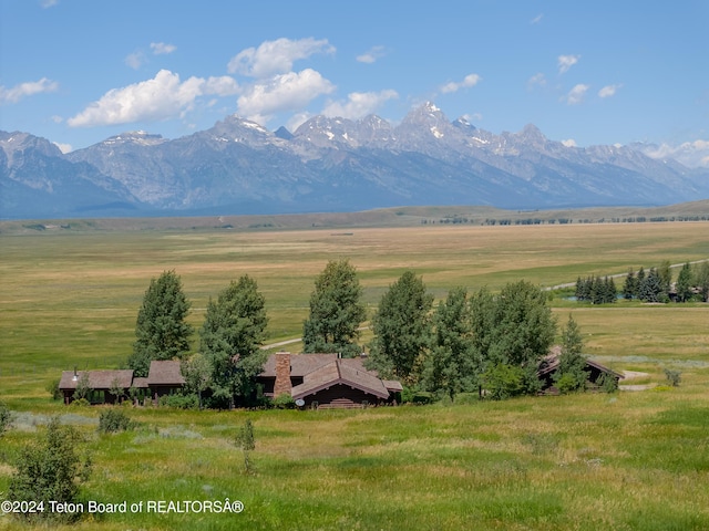 view of mountain feature featuring a rural view