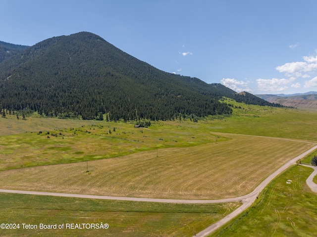 mountain view with a rural view