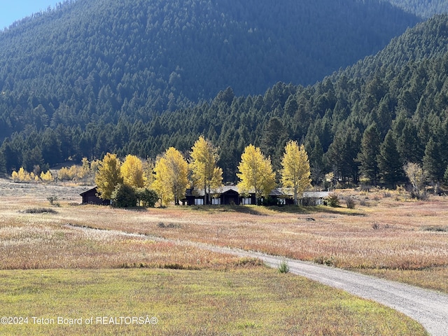 property view of mountains with a rural view