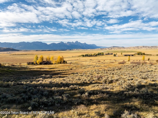 property view of mountains with a rural view