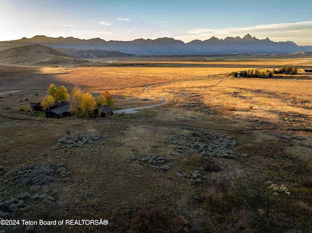 property view of mountains with a rural view