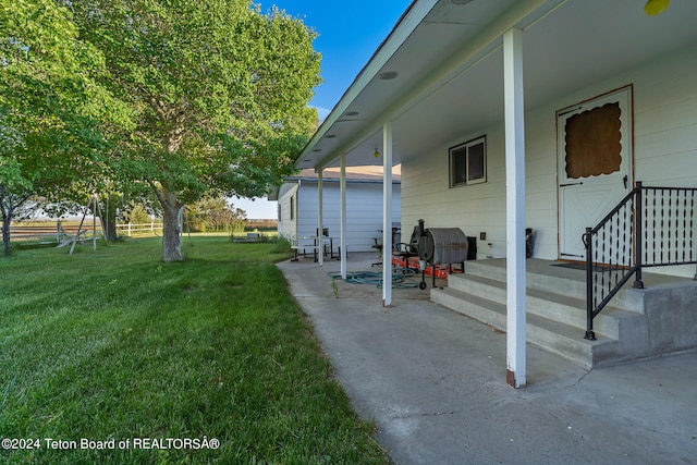 exterior space with a patio