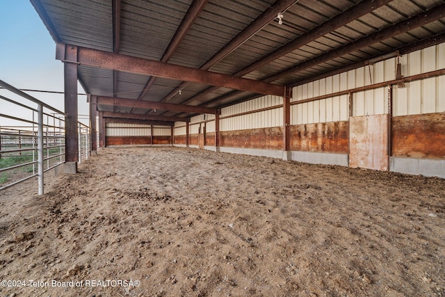 view of horse barn