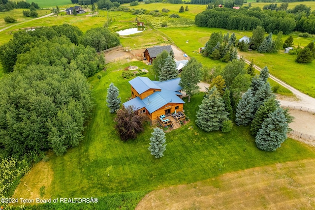 bird's eye view featuring a rural view