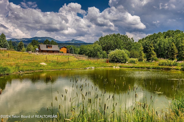 water view featuring a mountain view