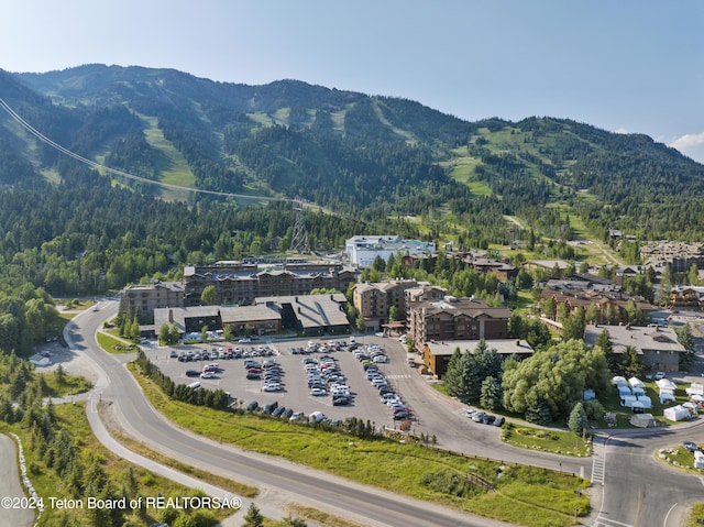 bird's eye view featuring a mountain view