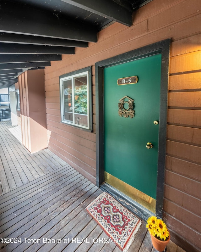 view of doorway to property