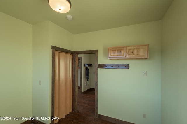 78 E Fork Big Sandy, Boulder, WY 82923 - hall featuring dark wood-style floors and baseboards