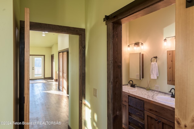 78 E Fork Big Sandy, Boulder, WY 82923 - bathroom featuring double vanity and a sink